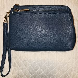 Chic Navy Wristlet Clutch